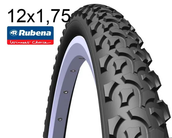 Покришка 12 1/2X1.75X2 1/4 (47-203) Mitas (Rubena) Rapid V36, Pre Classic, Чорна