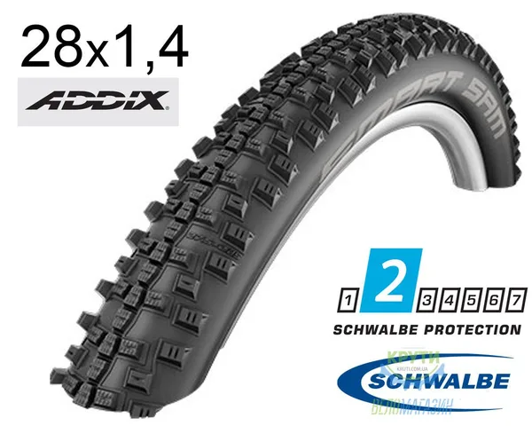 Покришка 28X1.40 (37-622) 700X35C Schwalbe Smart Sam Performance B/B-Sk+RT  Hs476 Addix 67 EPI