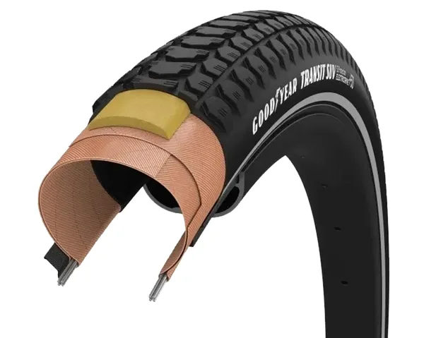 Покришка 700x40 (40-622) GoodYear Transit SUV S3:Protection, Wire, Black + reflective strips, 60tpi
