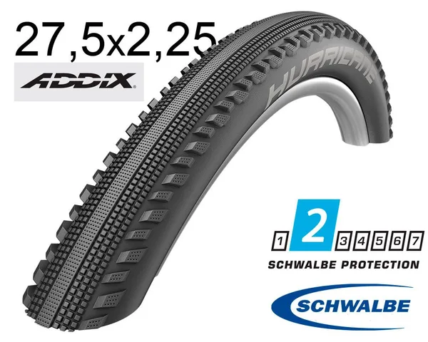 Покрышка 27.5X2.25 650B (57-584) Schwalbe Hurricane Performance B/B-Sk Hs499 Addix 67 EPI B