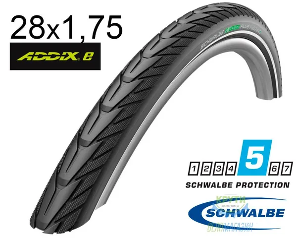Покрышка 28X1.75 (47-622) Schwalbe Energizer Plus G-Guard Twinskin B/B+RT  Hs492 Addix E, 67 EPI 33B