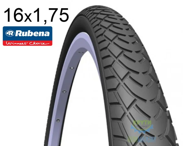 Покришка 16X1.75X2 (47-305) Mitas (Rubena) Walrus V41 Pre Classic, Чорна