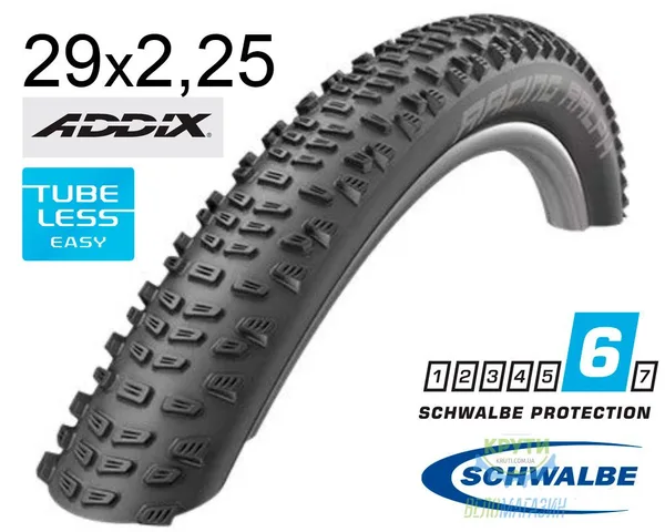 Покришка 29X2.25 (57-622) Schwalbe Racing Ralph Perf Twinskin Tlr B/B Hs490 Addix, 67 EPI
