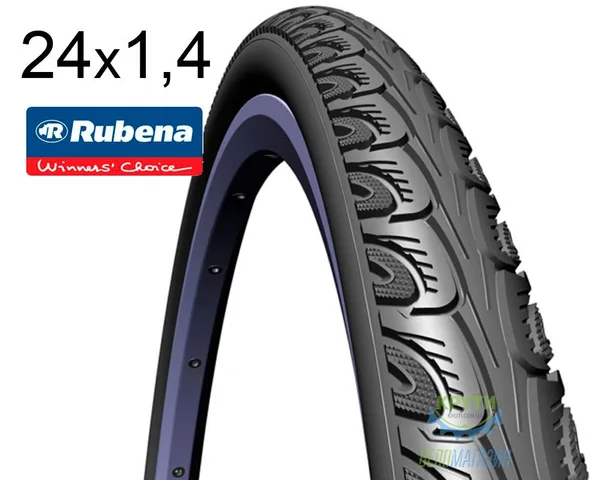 Покришка 24 X 1 3/8 (37X540) Mitas (Rubena) Hook V69 Classic, Чорна Для Колясок