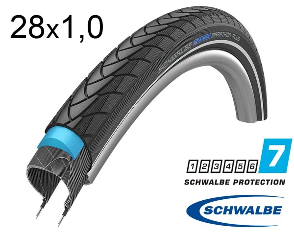 Покришка 28X1.00 700X25C (25-622) Schwalbe Marathon Plus Smartguard, Twinskin B/B+RT  Hs440 Ec 67 EPI
