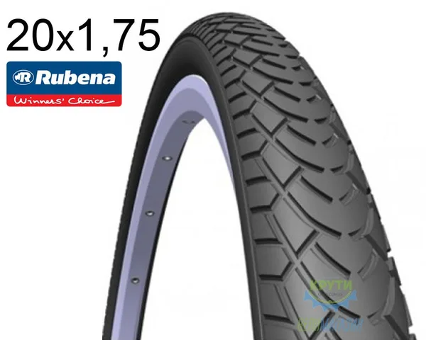 Покришка 20X1.75X2 (47-406) Mitas (Rubena) Walrus V41 Classic, Чорна