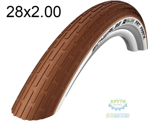 Покришка 28X2.00 (50-622) Schwalbe Fat Frank Kevlarguard Bn/W+RT  Hs375 SBC