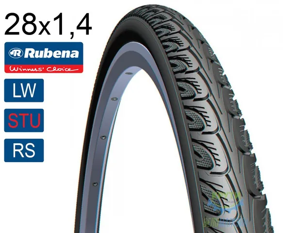 Покришка 700 X35C Rubena Hook V69 (37-622) Classic (Lw)(Stu)(Rs) Чорн.