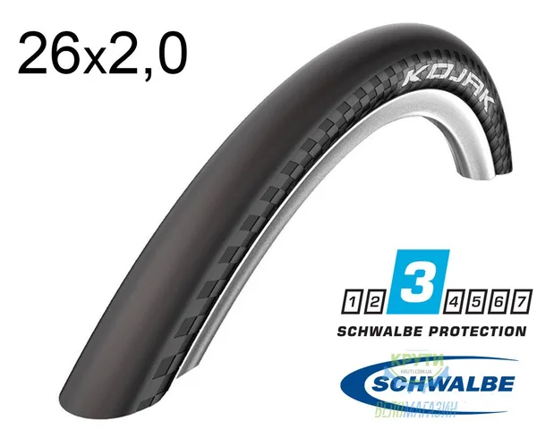 Покришка 26X2.00 (50-559) Schwalbe Kojak Raceguard, Folding B/B-Sk+Rla Hs385 Spc 67 EPI
