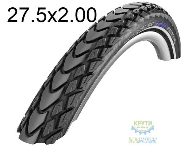 Покрышка 27.5X2.00 650B (50-584) Schwalbe Marathon Mondial Dd, Folding B/B-Sk+RT  Hs428 Trsc 67 EPI Ek