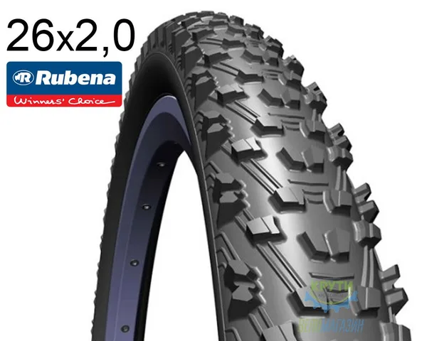 Покрышка 26 X 2.0 (52X559) Rubena Charybdis V76 Sport (Sw), Чёрная