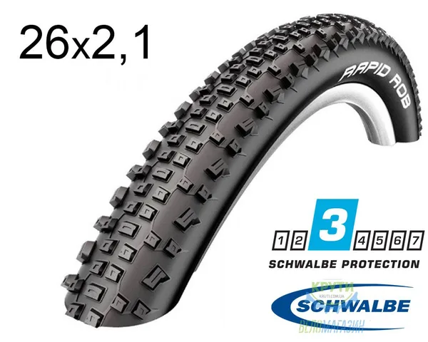 Покришка 26X2.10 (54-559) Schwalbe Rapid Rob Hs391 Kevlarguard B/B-Sk SBC 50 EPI
