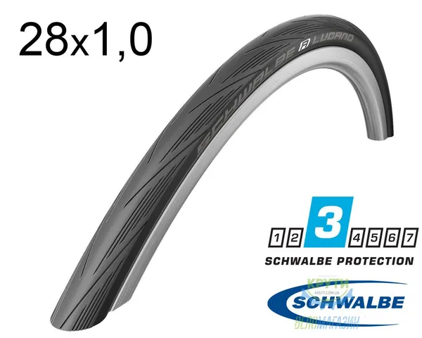 Покришка 28X1.00 (25X622) Schwalbe Lugano K-Guard Hs471 B/B-Sk+RT  Sic