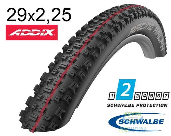 Покришка 29X2.25 (57-622) Schwalbe Racing Ralph Evo Liteskin Evolutoin Folding B/B-Sk Hs425 Addix Speed 127 EPI Ek
