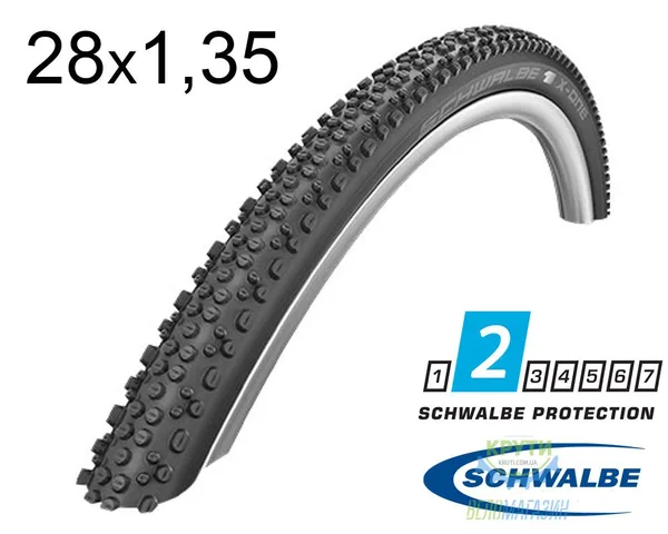 Покрышка 28X1.35 700X35C (35-622) Schwalbe X-One Allround Performance Folding B/B-Sk Hs467 Dc, 67 EPI Ek
