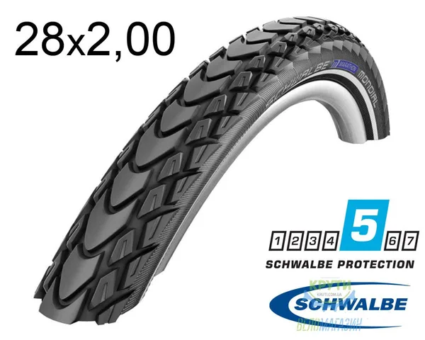 Покрышка 28X2.00 (50-622) Schwalbe Marathon Mondial Dd, Evolutoin Folding B/B-Sk+RT  Hs428 Trsc 67 EPI Ek