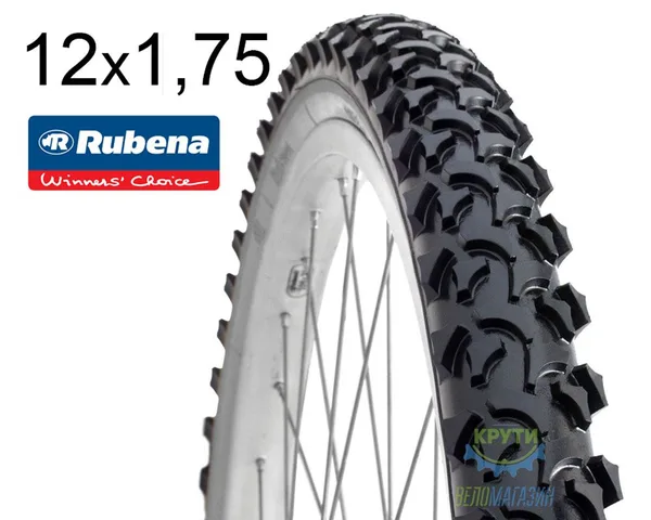 Покрышка 12 1/2X1.75X2 1/4 (47-203) Mitas Rapid V36 Pre Classic, Чёрная