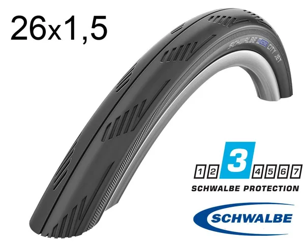 Покрышка 26X1.50 (40-559) Schwalbe City Jet K-Guard B/B-Sk Hs474 SBC 50 EPI