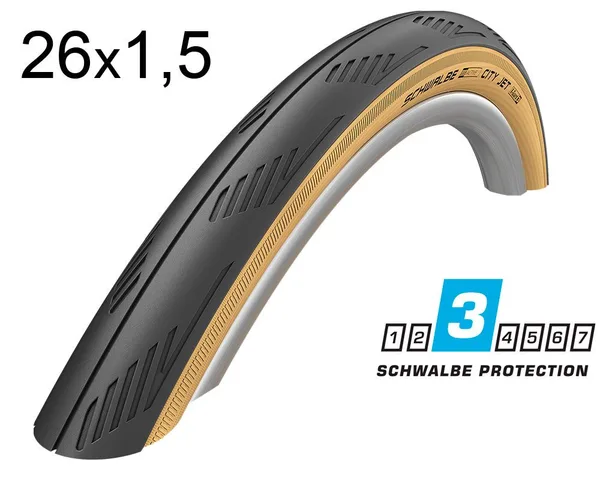 Покришка 26X1.50 (40-559) Schwalbe City Jet K-Guard B/Cl-Sk Hs474 SBC, 50 EPI
