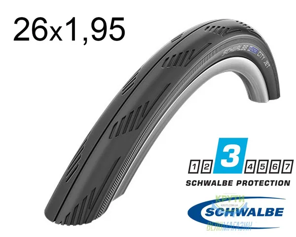 Покришка 26X1.95 (50-559) Schwalbe City Jet Hs474 K-Guard B/B-Sk SBC