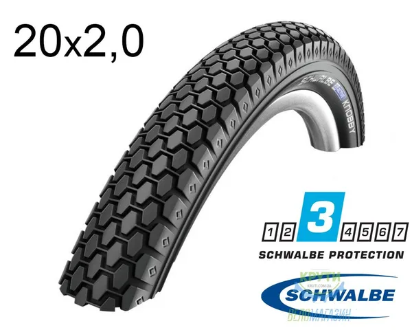 Покришка 20X2.00 (54-406) Schwalbe Knobby Hs160 Kevlarguard B/B SBC 50 EPI