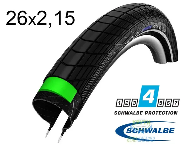 Покришка 26X2.15 (55-559) Schwalbe Big Apple Plus Hs430 Greenguard B/B+RT  Ec 67 EPI