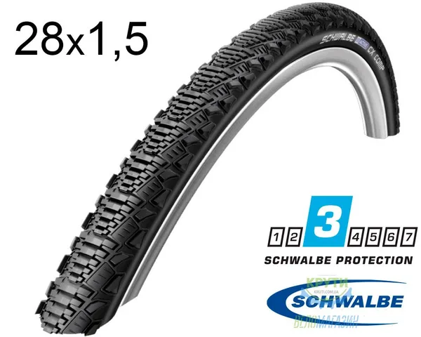Покришка 28X1.50 700X38C (40-622) Schwalbe Cx Comp K-Guard B/B-Sk+RT  Hs369 SBC, 50 EPI