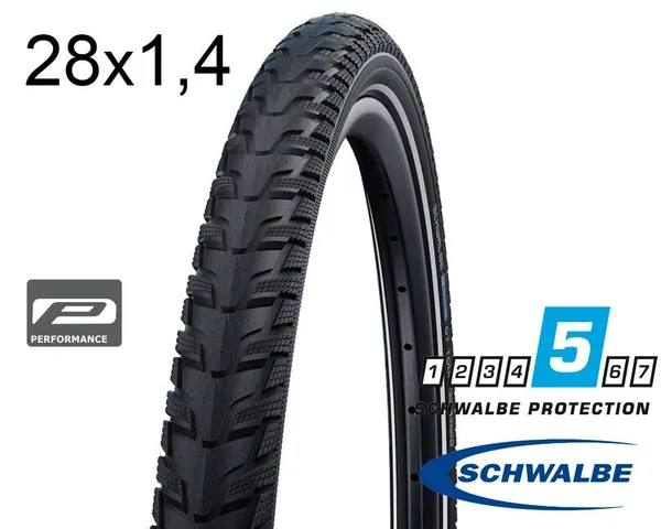 Покришка 28X1.40 700X35C (37-622) Schwalbe Energizer Plus Tour Perf, Greenguard, Twinskin, B/B+RT  Hs485 Addix E 67 EPI