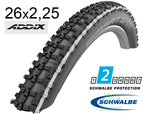Покришка 26X2.25 (57-559) Schwalbe Smart Sam Performance B/Ws/B-Sk Hs476 Addix, 67 EPI