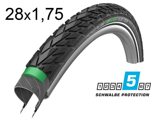 Покрышка 28X1.75 (47-622) Schwalbe Energizer Plus Tour G-Guard B/B+RT  Hs441 Enc, 67 EPI 33B