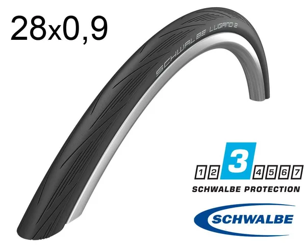 Покрышка 28X0.90 (23-622) Schwalbe Lugano 2 K-Guard Foldind Hs471 B/B-Sk Sic