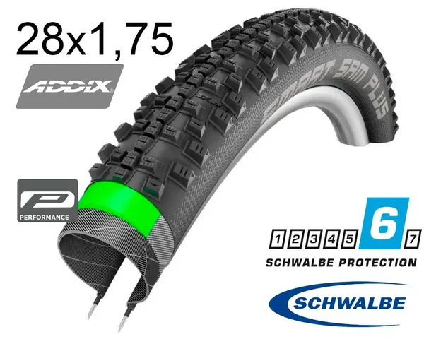 Покришка 28X1.75 (47-622) Schwalbe Smart Sam Plus Dd, Greenguard B/B-Sk Hs476 Addix 67 EPI B