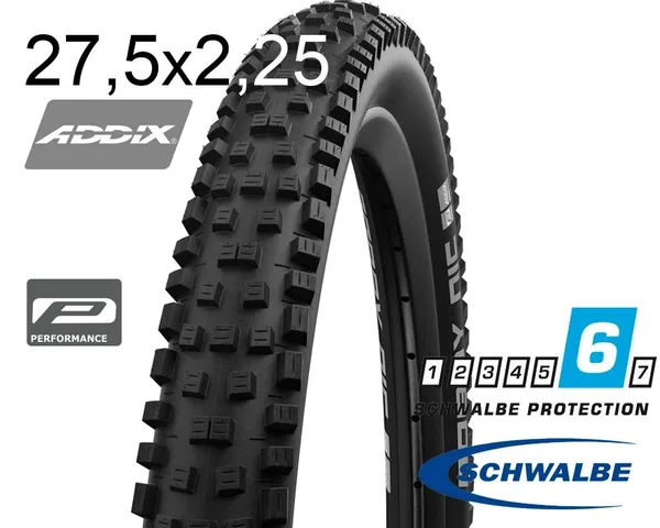 Покрышка 27.5X2.25 (57-584) Schwalbe Nobby Nic Perf, Twinskin, Tlr B/B Hs602 Addix 67 EPI B