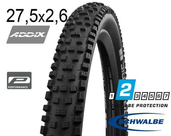 Покришка 27.5X2.60 (65-584) Schwalbe Nobby Nic Perf, Folding, B/B-Sk Hs602 Addix 67 EPI B
