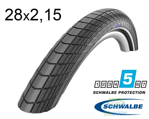 Покришка 28X2.15 (55-622) Schwalbe Big Apple Hs430 Raceguard B/B-Sk+RT  Ec 67 EPI