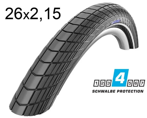 Покрышка 26X2.15 Schwalbe Big Apple Raceguard 55-559 B/B-Sk+RT  Hs430 Ec