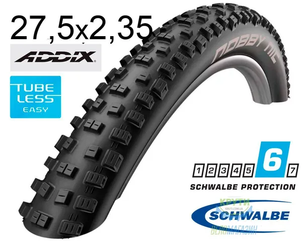 Покрышка 27.5X2.35 650B (60-584) Schwalbe Nobby Nic Performance Tl-Ready Folding B/B Hs463 Addix, 67 EPI Ek