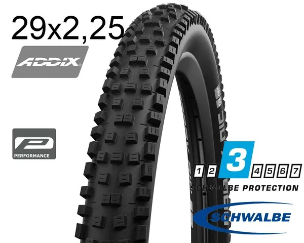 Покрышка 29X2.25 (57-622) Schwalbe Nobby Nic Perf, Folding, B/B-Sk Hs602 Addix 67 EPI B