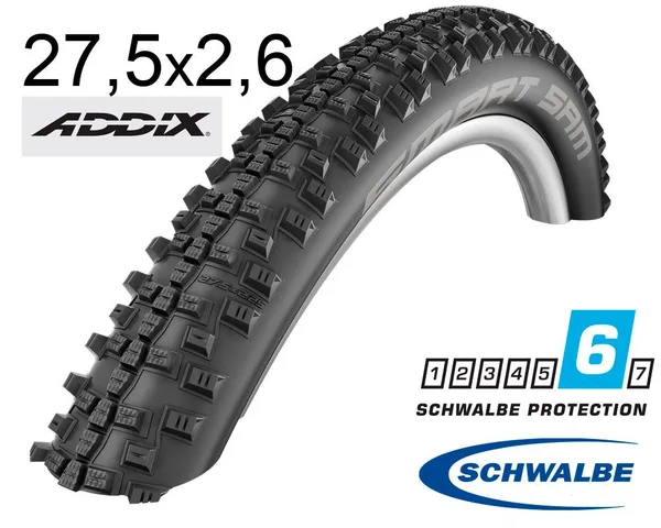 Покришка 27.5X2.60 650B (65-584) Schwalbe Smart Sam Performance Dd Folding B/B-Sk Hs476 Addix, 67 EPI 35B Ek