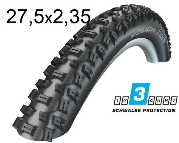 Покришка 27.5X2.35 650B (60-584) Schwalbe Tough Tom K-Guard Active B/B-Sk Hs411 SBC, 50 EPI