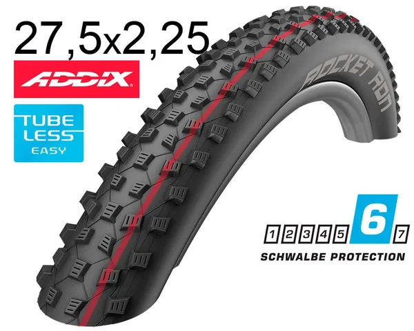 Покришка 27.5X2.25 650B (57-584) Schwalbe Rocket Ron Snakeskin Tl-Easy Folding Evolution B/B-Sk Hs438 Addix Speed, 67 EPI Ek