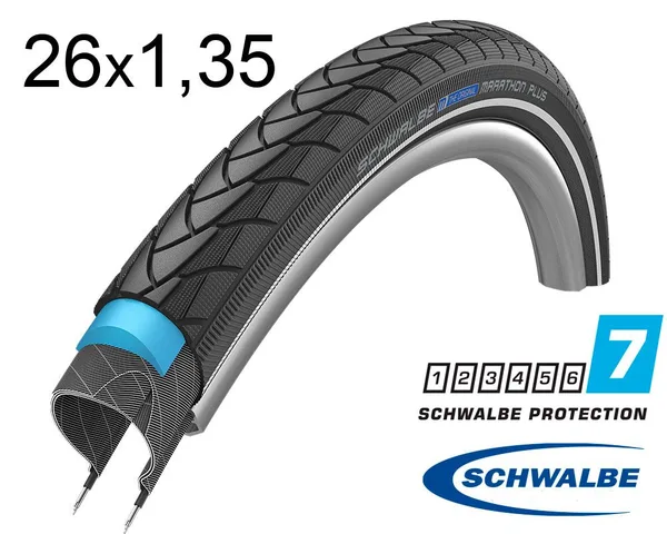 Покрышка 26X1.35 (35-559) Schwalbe Marathon Plus Smartguard B/B+RT  Hs440 Ec 67 EPI