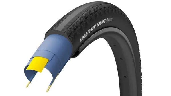 Покришка 700X40 (40-622) Goodyear County Tubeless Complete, Folding, Black, 120Tpi