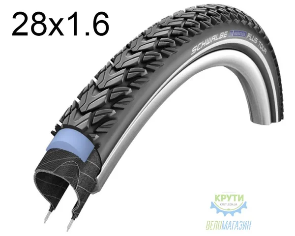 Покришка 28X1.60 (42-622) Schwalbe Marathon Plus Tour Hs404 Smartguard B/B+RT  Ec 67 EPI