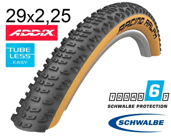 Покрышка 29X2.25 (57-622) Schwalbe Racing Ralph Snakeskin, Evolution Tle B/Cl-Sk Hs490 Addix Speed 67 EPI