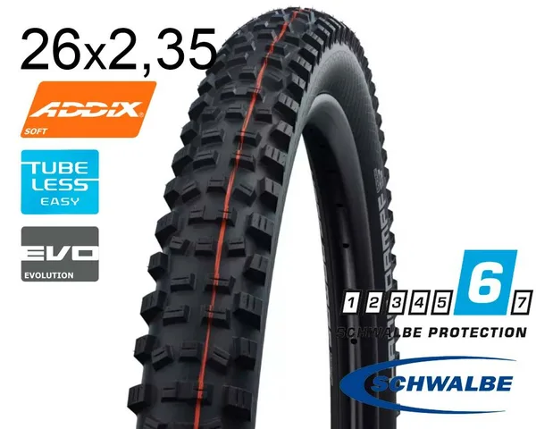 Покришка 26X2.35 (60-559) Schwalbe Hans Dampf Evo, Super Trail, Tle B/B-Sk Hs491 Addix Soft 50 EPI