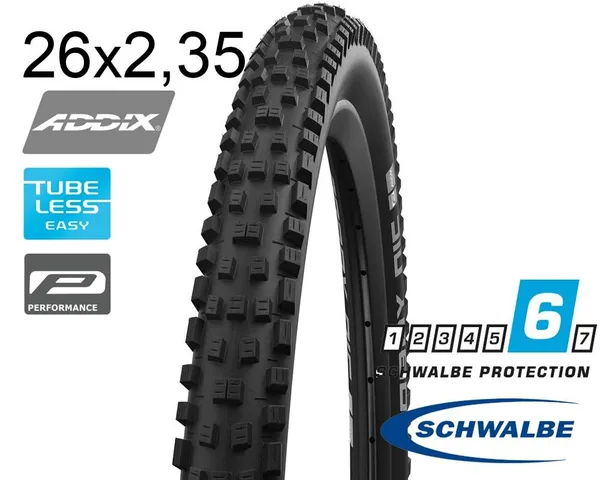 Покрышка 26X2.35 (60-559) Schwalbe Nobby Nic Perf, Dd, Raceguard, Tle B/B-Sk Hs602 Addix 67 EPI B