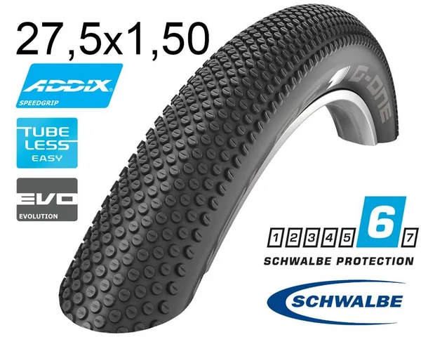 Покришка 27.5X1.50 650B (40-584) Schwalbe G-One Allround Microskin Tl-Easy Folding Evolution B/B-Sk Hs473 Osc 127 EPI Ek