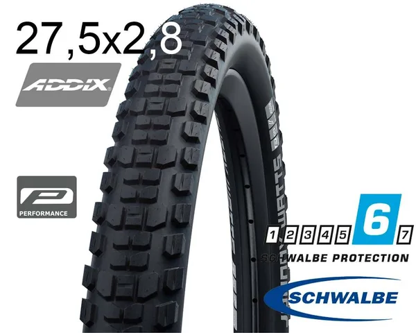 Покрышка 27.5X2.80 (70-584) Schwalbe Johnny Watts Perf, Dd, Raceguard, Folding B/B-Sk Hs604 Addix 67 EPI