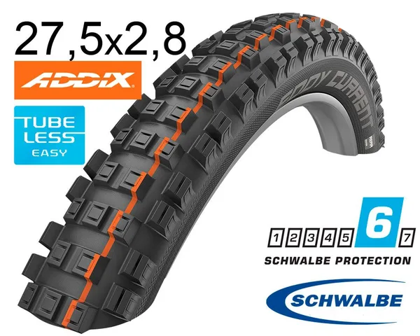 Покрышка 27.5X2.80 650B (70-584) Schwalbe Eddy Current Rear Super Gravity, Evolution Tle B/B-Sk Hs497 Addix Soft 67 EPI